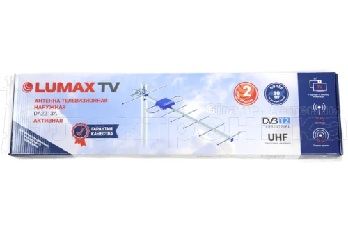 Антенна Lumax DA2213A активная. 470-862 МГц, Ку=23-25 дБ, 5В питание купить в г.Брянск