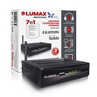 Ресивер цифровой LUMAX DV4210HD эфирно-кабельная тв приставка медиаплеер с Wi-Fi и Bluetooth от магазина Электроника GA