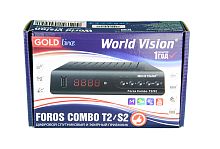 Ресивер цифровой World Vision FOROS Combo эфирно-спутниковая DVB-T2/S2/C тв приставка, медиаплеер от магазина Электроника GA