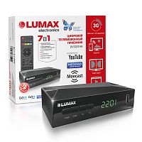 Ресивер цифровой LUMAX DV2201HD эфирный DVB-T2/C тв приставка бесплатное тв TV-тюнер медиаплеер IPTV от магазина Электроника GA
