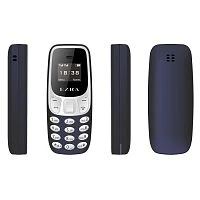 мини телефон ezra mc01 синий/серебро (2g, 2sim) память 32mb + слот карты памяти tf(microsd) до 16гб  фото