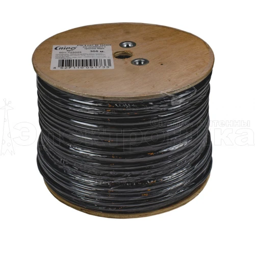кабель для компьютерных сетей  ripo   ftp4cat5e 24awg cu ripo (outdoor) с тросом, черный  за 1 метр  фото