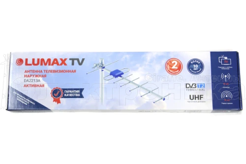 Антенна Lumax DA2213A активная. 470-862 МГц, Ку=23-25 дБ, 5В питание купить в г.МОСКВА