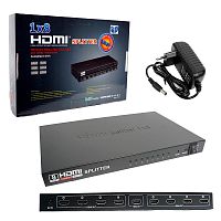 hdmi разветвитель h139 hdmi сплиттер на 8 выходов делитель hdmi-сигнала 1 вход - 8 выходов  фото