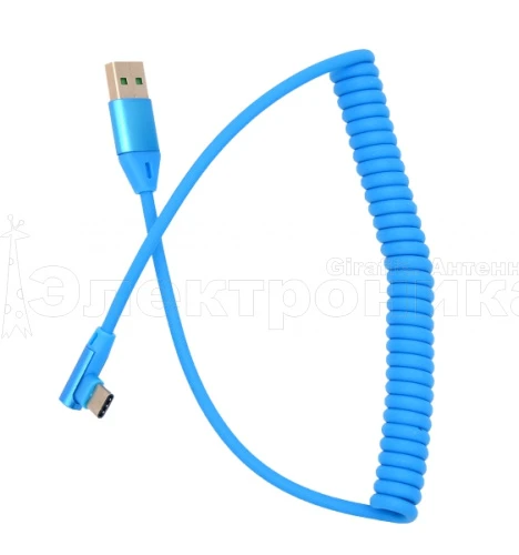 кабель usb 2a орбита km-142 (type c) 1м витой/500  фото