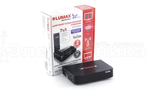 Ресивер цифровой LUMAX DV2104HD эфирный DVB-T2/C тв приставка бесплатное тв TV-тюнер медиаплеер IPTV от магазина Электроника GA