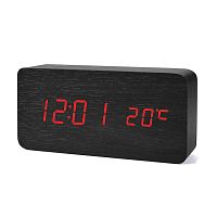 часы электронные настольные vst862-1 красные цифры, время, будильник, температура (+ блок питания)  фото