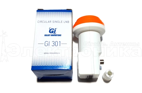 конвертер спутниковый на 1 выход gi-301 для триколор/нтв-плюс круговой поляризации galaxy innovation  фото