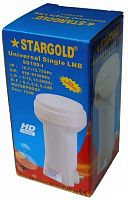 конвертер на 1 выход stargold линейной поляризаци универсальнй для мтс/телекарта/триколор 75/hotbird  фото