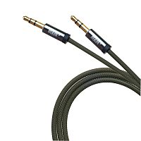 кабель аудио jack 3.5 - jack 3.5 mrm r1 шнур aux - aux аудиокабель серый, резиновый, длина 1 м  фото