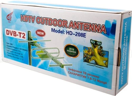 Антенна ТВ внешняя уличная HD-208e MalkaTech цифровая эфирная для DVB-T2 ТВ наружная купить в г.МОСКВА