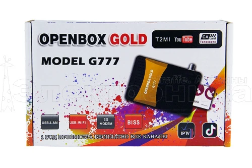цифровой спутниковый ресивер openbox g777 dvb-s2 / t2mi, слот для карты, usb поддержка 3g модема  фото