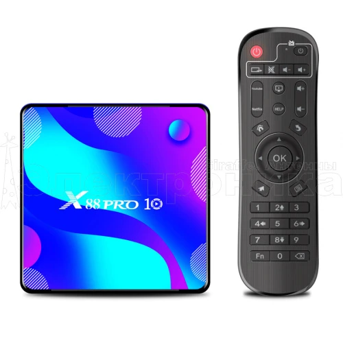 медиа-приставка x88 pro 10 rk3318 4gb/128gb android 10.0 медиаплеер smart tv iptv приставка 8k h.265  фото