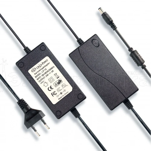 блок питания live-power 24в, 2a lp15 адаптер 220 -24v/2a, штекер 5.5*2,5 мм   фото