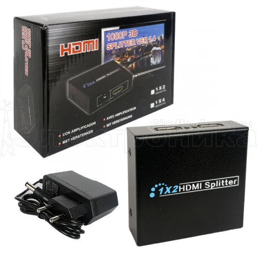 hdmi сплиттер 1х2  port делитель hdmi-сигнала  фото