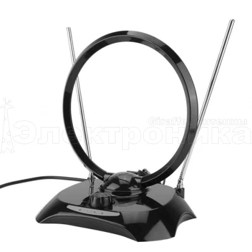 Антенна ТВ комнатная цифровая Орбита OT-ANT02 с усилителем эфирная для DVB-T2 телевидения купить в г.МОСКВА