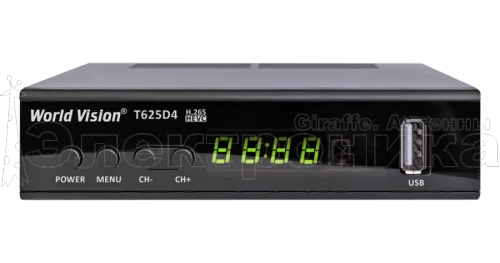 Цифровая приставка World Vision T625 D4 эфирный DVB-T2/C тв приставка бесплатное тв тюнер медиаплеер от магазина Электроника GA
