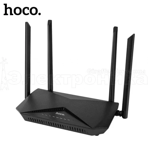 маршрутизатор hoco dq02, wi-fi роутер, 2х диапозонный, 5 портов, 4 гбит/с стационарный роутер wi-fi  фото