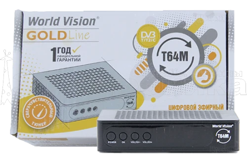 Цифровая приставка HD (DVB-T2)          World-Vision T64M  пласт, экран, кнопки,  от магазина Электроника GA