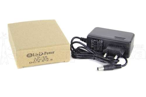 блок питания live-power lp35 12в, 2a адаптер 220 -12v/2a, шнур 1 м, штекер 5.5*2,5 мм   фото