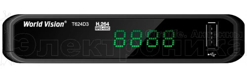 Цифровая приставка World Vision T624D3 эфирный DVB-T2/C тв ресивер бесплатное тв TV-тюнер медиаплеер от магазина Электроника GA