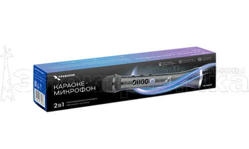 караоке-микрофон триколо  tr-km-15 с режимом bluetooth-колонки, 2 в 1  фото