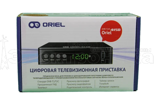 Ресивер цифровой Oriel 415 D эфирный DVB-T2/C тв приставка ТВ без абонплаты TV-тюнер медиаплеер от магазина Электроника GA