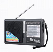 радиоприемник переносной fepe fp-1775u tf/usb/sd-проигрыватель, фонарик, питание: аккумулятор / 220в  фото