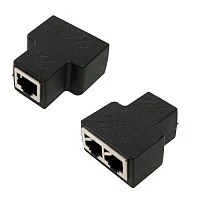 переходник-соединитель rj45 1f/2f  адаптер rj45-2xrj45 h07  фото