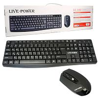 комплект клавиатура + мышь live-power kl100 (беспроводные)  фото