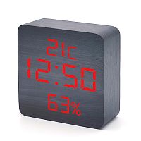 часы электронные настольные vst872s-3 красные цифры, время, будильник, температура (+ блок питания)  фото