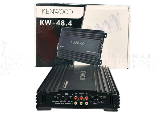 усилитель звука автомобильный kenwood kw-48.4, 3800вт, 4-х канальный  фото