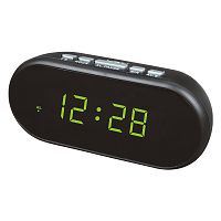часы электронные настольные vst712-2 зеленые цифры, время, будильник  фото