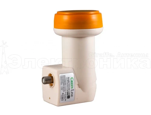 конвертер на 1 выход gl-101 srl uhd  круговой поляризации greenline singl длятриколор/нтв-плюс  фото