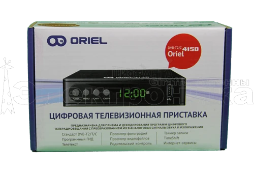 Цифровая приставка Oriel 415 D эфирный DVB-T2/C тв приставка ТВ без абонплаты TV-тюнер медиаплеер от магазина Электроника GA
