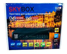 Ресивер  эфирный HD (DVB-T2)  SKYBOX SK888 DVB-T6000 (C)     мет/диспл/кнопки/шнур 3RCA  от магазина Электроника GA