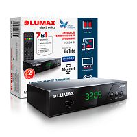 Ресивер цифровой LUMAX DV3205HD эфирный DVB-T2/C тв приставка бесплатное тв TV-тюнер медиаплеер IPTV от магазина Электроника GA