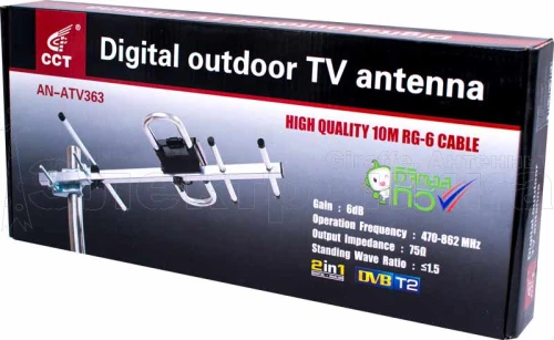 Антенна ТВ внешняя уличная ATV-363 MalkaTech цифровая эфирная для DVB-T2 ТВ наружная купить в г.МОСКВА
