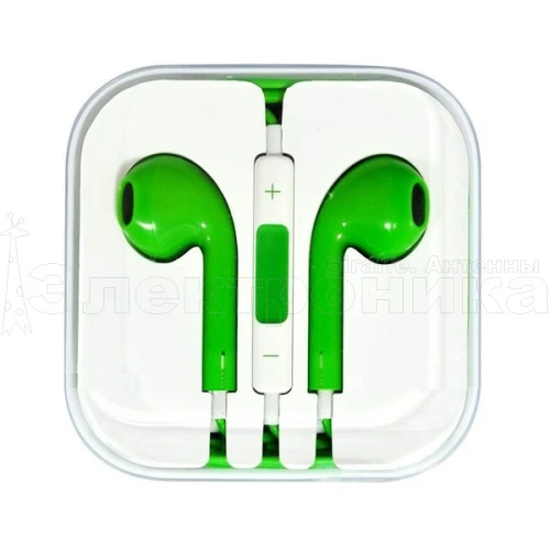s-07 наушники вакуум - гарнитура зелёные/10/500  фото