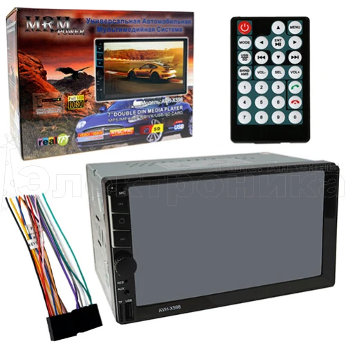 автомагнитола 2din mrm avh-x598, mp5, lcd экран 7", пульт ду, fm радио, usb, авто мультимедийная   фото