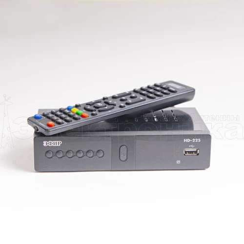 Цифровая приставка Эфир HD-225 эфирная, DVB-T2, тв бесплатно, тюнер, ресивер, приемник от магазина Электроника GA