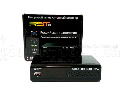 Цифровая приставка HD RST R7 обучаемый пульт, эфирный DVB-T2/C тв ресивер бесплатное тв от магазина Электроника GA