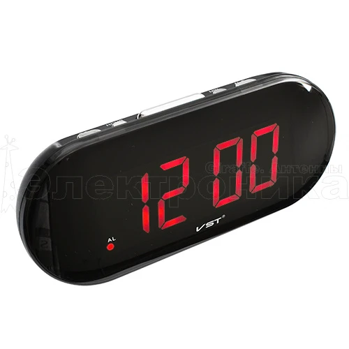 часы электронные настольные vst717-1 красные цифры (без блока)  фото