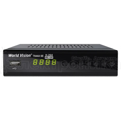 Цифровая приставка World Vision T644A FM SE эфирная, DVB-T2, тв бесплатно, тюнер, ресивер, приемник  от магазина Электроника GA