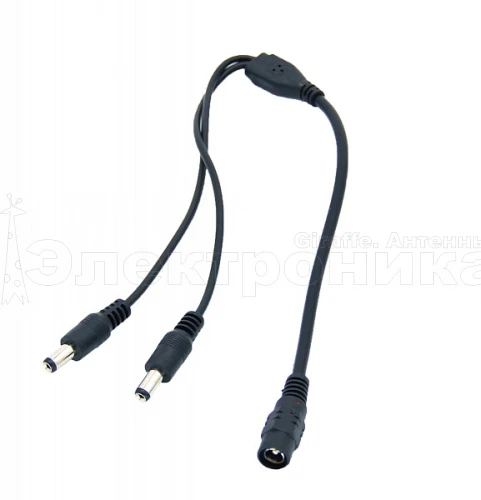 переходник разветвления питания для видеокамер vd-102 разветвитель питания на 2 штекера/1000  фото