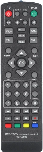 пульт универсальный dvb-t2 +tv version 2023 + ip tv для разных моделей т2 приставок и телевизоров  фото