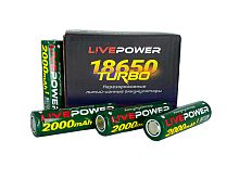 аккумулятор live-power g70 18650 lte37 (2000=1200mah, 3.7v) перезаряжаемая литий-ионная батарейка  фото