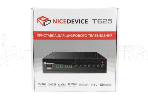 Цифровая приставка NiceDevice T625 эфирный DVB-T2/C тв приставка бесплатное тв тюнер медиаплеер от магазина Электроника GA