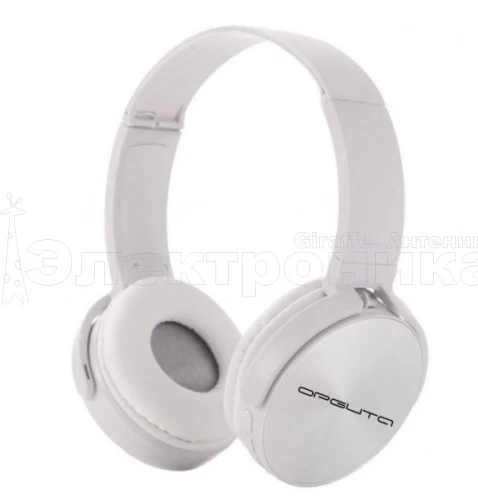 орбита ot-erb39(450bt) белый наушники большие - гарнитура (bluetooth,fm,tf)  фото