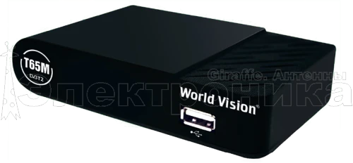 Цифровая приставка HD (DVB-T2) World-Vision T65M   пласт, ДолбиАС3 шнур RCA от магазина Электроника GA